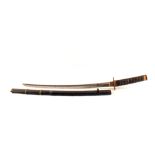 A 19th Century Japanese Wakizashi sword, approx 29" overall with a 21" blade,