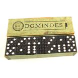 A box of dominoes,