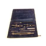 A broad arrow marked drawing set,