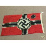 A German WWII (PATTERN) Naval flag approx 20" x 38",