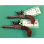 A pair of Flintlock pistols by W.