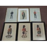 A quantity of 'military uniform' prints,