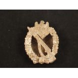 German (PATTERN) screw back infantry assault war badge