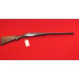 A 12 bore side-by-side N/E shotgun by Zabala with 27 3/4" barrels, S/No.