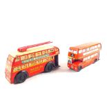 A Wells Brimtoy tin plate trolley bus,