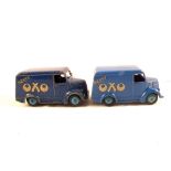 Two unboxed Dinky 310 Trojan vans, Oxo,