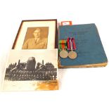 An RAF WWII pilots log book, medals, documents etc all relating to F/O Cyril Haigh,