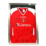 A framed Charlton Athletic Football signed shirt