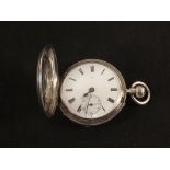 A Victorian silver case half hunter watch, No.