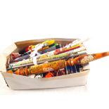 A collection of pencils in a wide variety of shapes