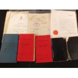 SAAF pilots log books, five off spanning from 1-4-1930 to 7-11-1940 to Major N.F.