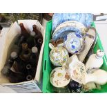 Various items of china and beer bottles (two boxes)