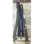 Four fishing rods including Daiwa,