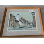 A watercolour of Southwold by Ronald Rutherford,