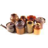 Various items of 19th Century stoneware including storage jars (two boxes)