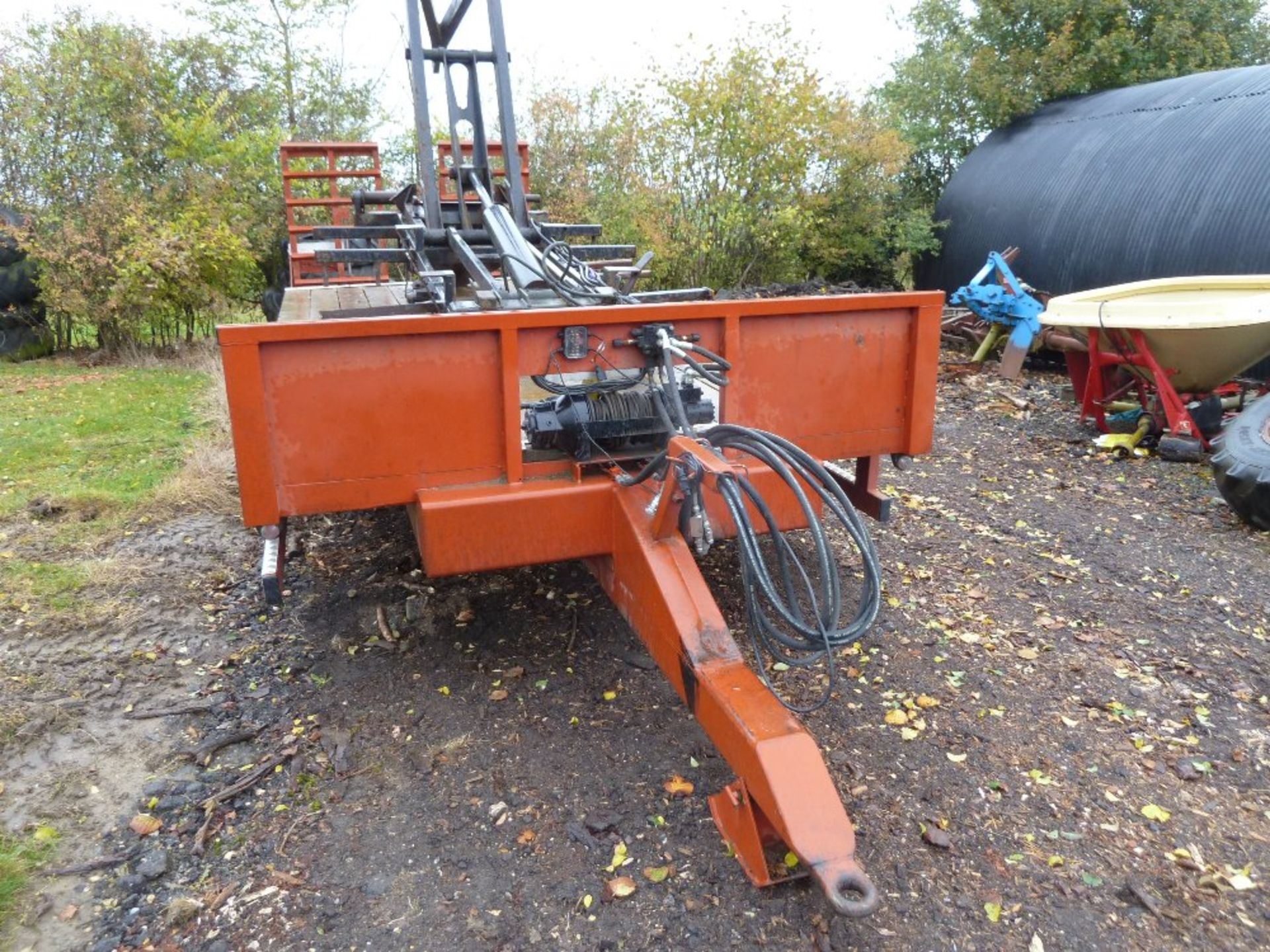 Twin axle low loader, hydraulic ramps, beavertail, 12.5/80/15. - Image 5 of 7