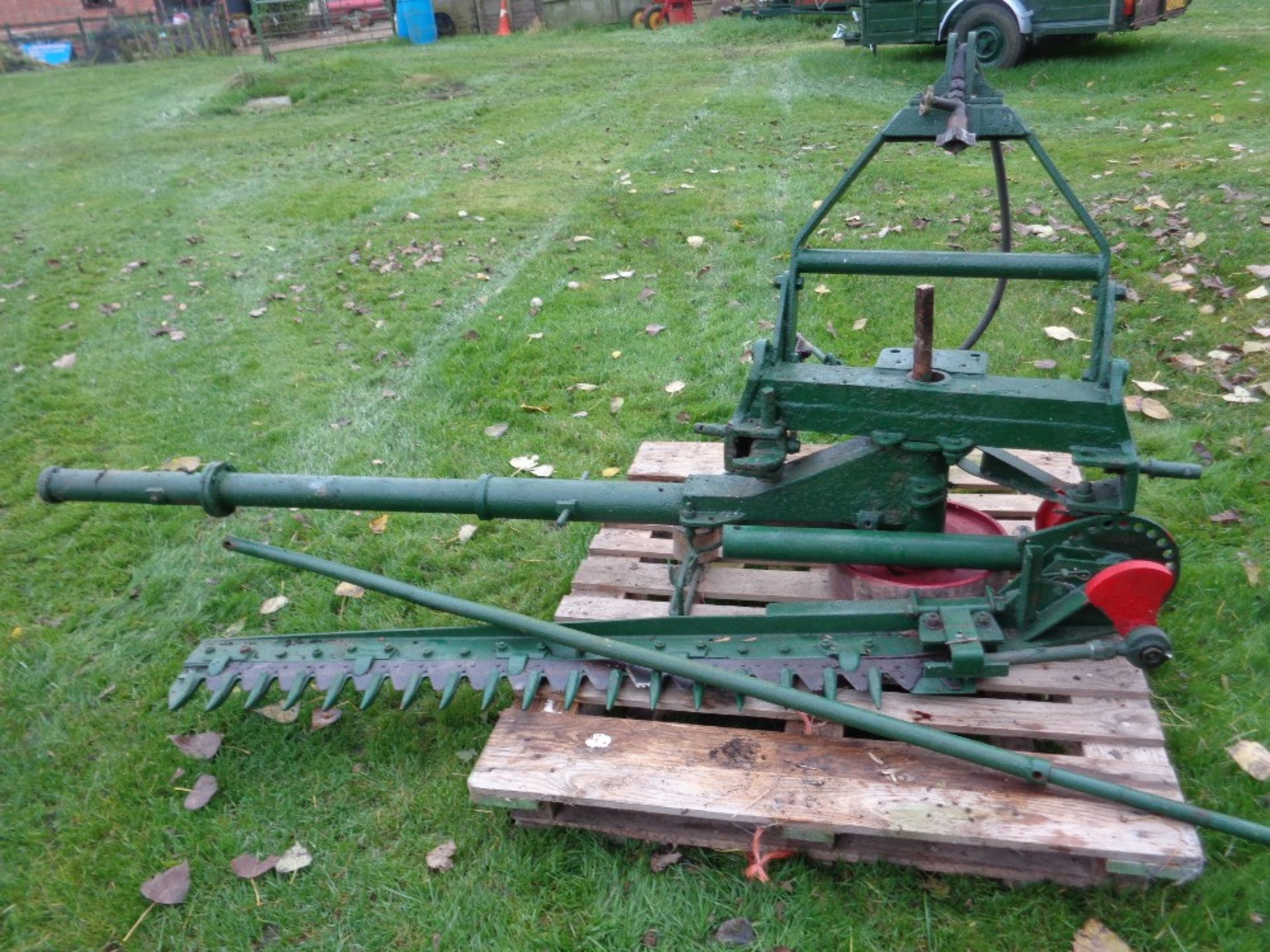 1960's McConnel Power Arm Cutterbar type Hedgecutter, has been part renovated and painted,