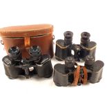 Three pairs of binoculars, Hanimex 8x30,