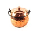 A 19th Century Copper lidded cauldron