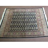 A part silk Persian pattern rug,