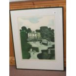 Alan Lumsden, limited edition print, Tennis, framed and glazed,