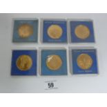 6 William Wilberforce Bronze Commemorative Coins