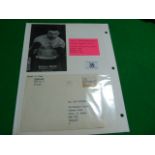 Signed Lazlo Papp Photo with Letter - Olympic Champion 3 Times in 48 - 52 - 56