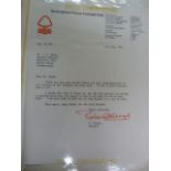 Signed Letter From Brian Clough