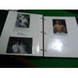 Album Containing Approx 40 Signed Photos, To Include Chris Eubanks, Dave Boy Green, John Stacey,