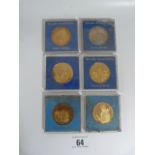 6 Bronze William Wilberforce Commemorative Medals