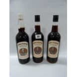 3 Bottles of Lord Charles Fine Old Vatted Rum