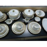 Czechoslovakian Dinner Service - White with Gold Detailing - 45 Pieces