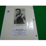 Signed Jack "Kid" Berg Photo - World Junior Champion Welterweight 1930 - 1931