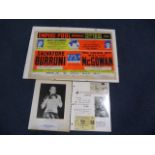 Salvatore Burroni V Walter Mcgoran 1966 - Championship of the World Poster Along with Tickets,