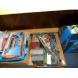 Large Collection of Model Railway - Track - Buildings - 00 Gauge etc in 4 Boxes