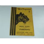 Hull City V Starlights 1954