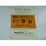 Hull City V Colchester United 1959