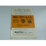 Hull City V Ipswich Town 1960