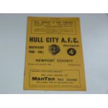 Hull City V Newport City 1960