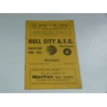 Hull City V Walsall 1961