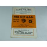 Hull City V Aston Villa 1959