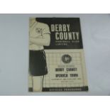 Derby County V Ipswich Town 1961