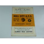 Hull City V Scunthorpe United 1957