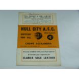 Hull City V Crewe Alex 1957