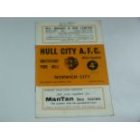 Hull City V Norwich City 1959