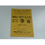 Hull City V Port Vale 1961