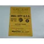 Hull City V Sutton Town (FA Cup)