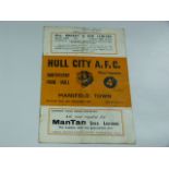 Hull City V Mansfield Town 1958 (Special)