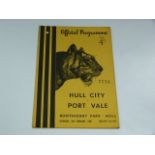 Hull City V Port Vale 1956