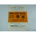 Hull City V Rotherham United 1960